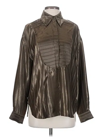 Pre-owned Stockholm Atelier & Other Stories Long Sleeve Blouse In Brown