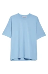Stockholm Surfboard Club Back Logo Organic Cotton Graphic T-shirt In Aqua