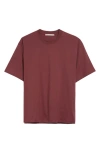 Stockholm Surfboard Club Back Logo Organic Cotton Graphic T-shirt In Maroon