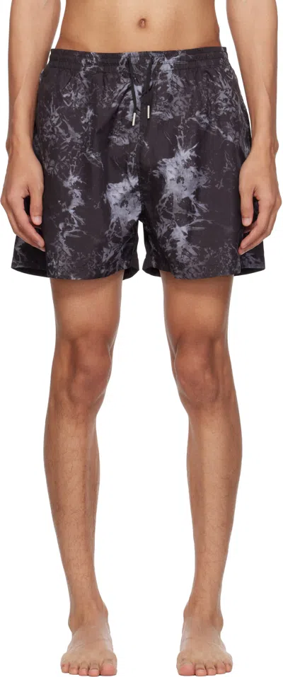 Stockholm Surfboard Club Black Embroidered-logo Swim Shorts
