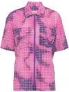 Stockholm Surfboard Club Hemd Mit Bleach-effekt In Rosa