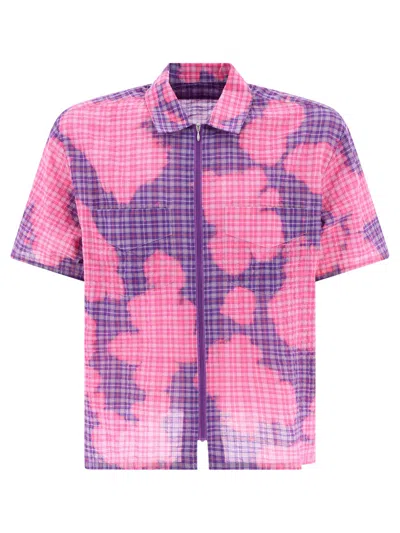Stockholm Surfboard Club Bleached Shirts Fuchsia In Pink