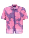 Stockholm Surfboard Club Bleached Zip Shirt In Fuchsia