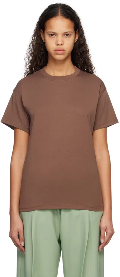 Stockholm Surfboard Club Brown Back Print T-shirt In Cedar