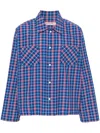 Stockholm Surfboard Club Club Check-pattern Shirt In Blue