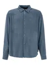 Stockholm Surfboard Club Corduroy Buttoned Shirt In Blue