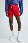 Stockholm Surfboard Club Cotton Twill Shorts In Red