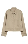 Stockholm Surfboard Club Cotton Twill Work Jacket In Sand