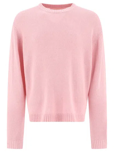 Stockholm Surfboard Club "curved Logo" Sweater In Pink