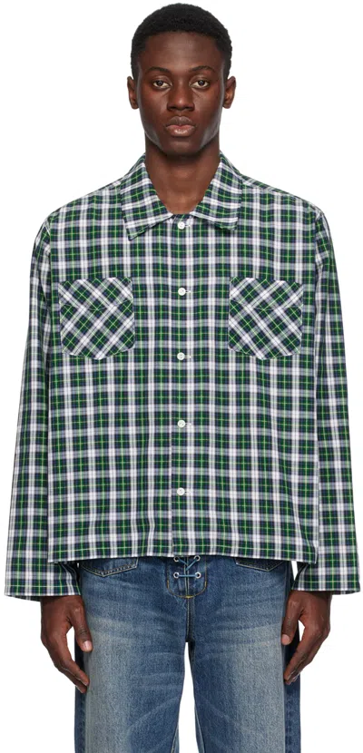 Stockholm Surfboard Club Green Club Shirt In Green Check
