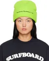 Stockholm Surfboard Club Green Logo Beanie In Flou Green
