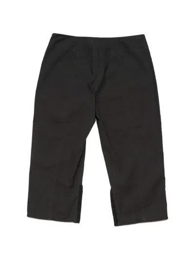 Stockholm Surfboard Club Hook-and-eye Cropped Trousers In Black