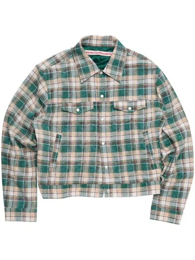 Stockholm Surfboard Club Jacket In Green Check