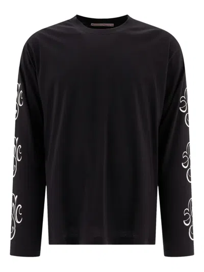 Stockholm Surfboard Club Long-sleeve Print T-shirt In Black