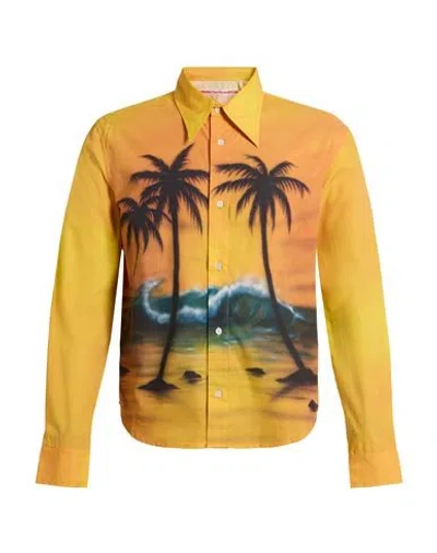 Stockholm Surfboard Club Zap Tropical Sunset Print Button-up Shirt