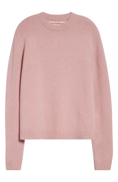 Stockholm Surfboard Club Merino Wool Sweater In Pink