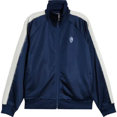 Stockholm Surfboard Club Monogram Track Jacket In Navy