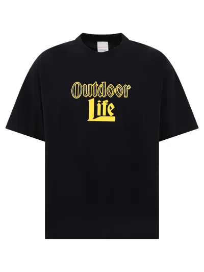 Stockholm Surfboard Club "outdoor Life" T Shirt In Black