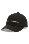Stockholm Surfboard Club Pac Logo Embroidered Baseball Cap In Black/white