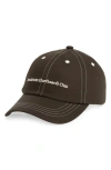 Stockholm Surfboard Club Pac Logo Embroidered Baseball Cap In Faded Black