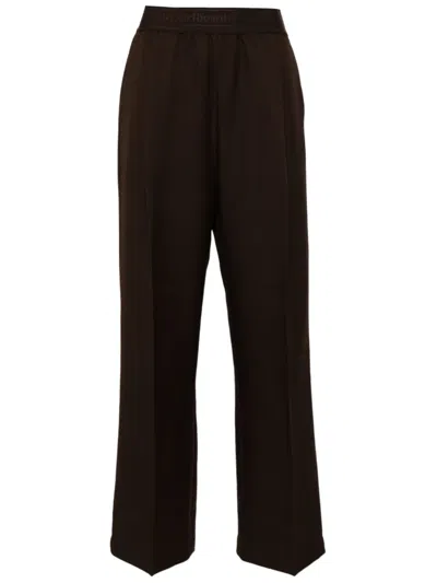 Stockholm Surfboard Club Pressed-crease Straight Trousers In Brown