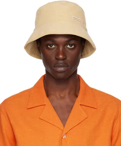 Stockholm Surfboard Club Ssense Exclusive Beige Corduroy Bucket Hat In Tan