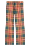 Stockholm Surfboard Club Sune Plaid Flat Front Pants In Check