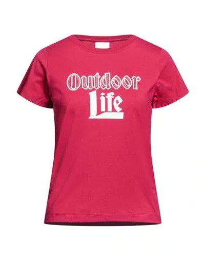 Stockholm Surfboard Club Stockholm (surfboard) Club Woman T-shirt Garnet Size M Organic Cotton In Red