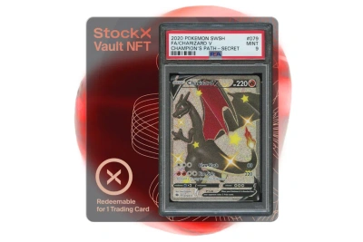 Pre-owned Stockx Vault Nft Charizard V Scr 2020 Pokemon Tcg Sword & Shield Champion's Path #79 (psa 9) Vaulted