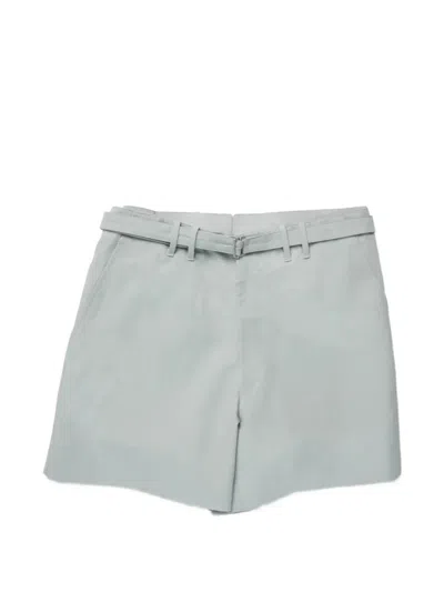 Stòffa Belted Twill Shorts In Multi