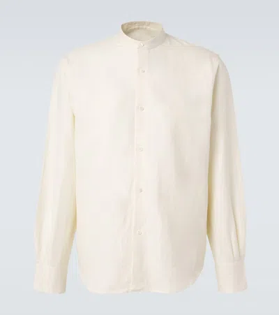 Stòffa Cotton And Linen Shirt In Neutral