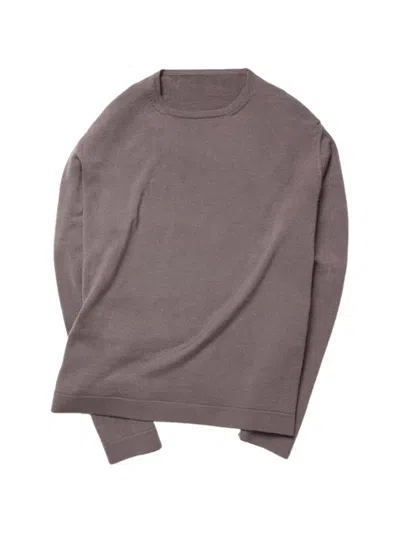 Stòffa Crew-neck Long-sleeve Sweater In Brown