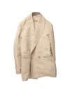 Stòffa Double-breasted Shawl-lapel Jacket In Neutral