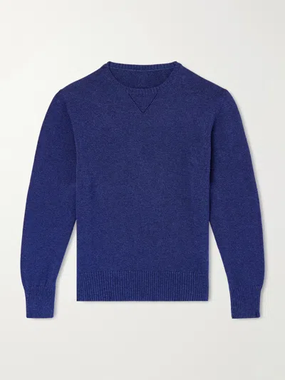 Stòffa Knitted Cotton Sweater In Blue