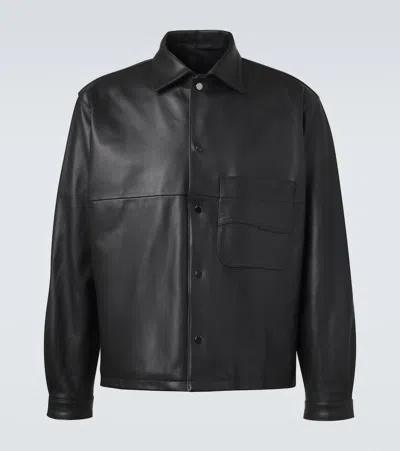 Stòffa Leather Jacket In Black