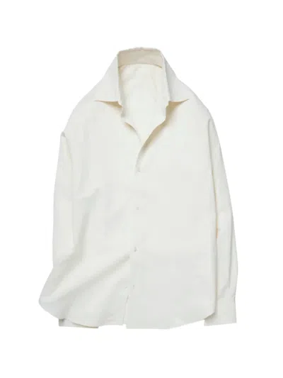 Stòffa Spread Collar Shirt In White