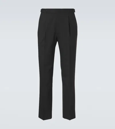 Stòffa Wool Straight Pants In Black