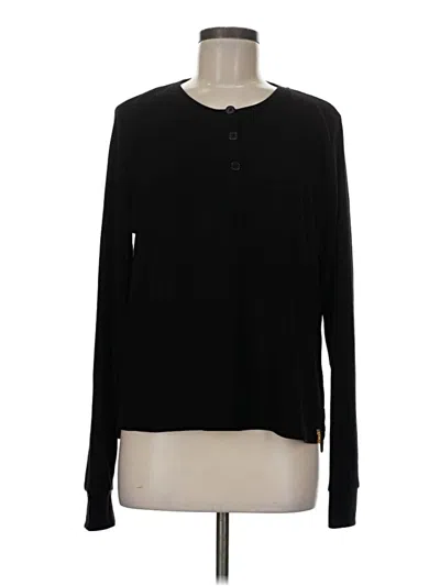 Pre-owned Stoic Long Sleeve Henley Shirt In Black
