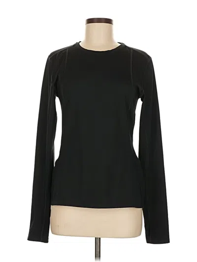 Pre-owned Stoic Long Sleeve Top Black Mock Neckline Tops
