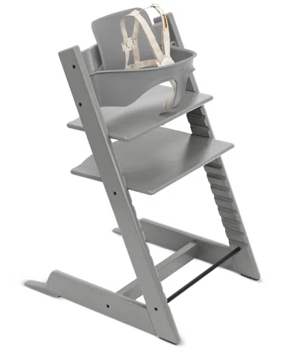 Stokke Baby Tripp Trapp High Chair & Baby Set In Gray