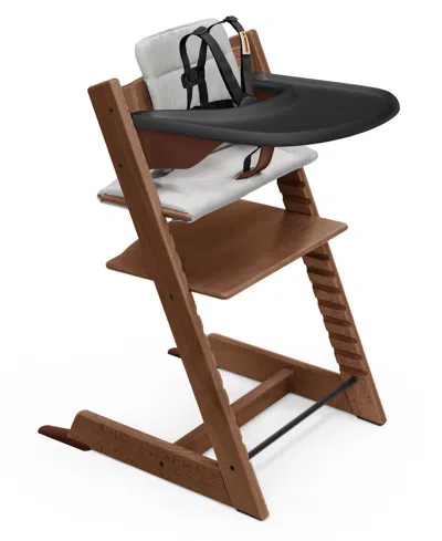 Stokke Baby Tripp Trapp Highchair, Cushion And Tray In Brown