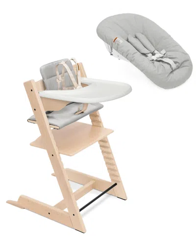 Stokke Baby Tripp Trapp Highchair With Cushion, Tray And Newborn Set In Brown