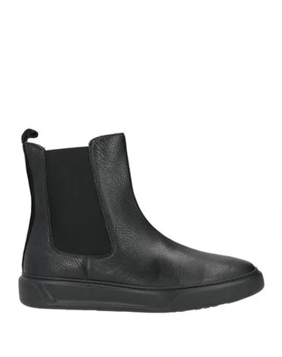 Stokton Man Ankle Boots Black Size 10 Leather In Multi