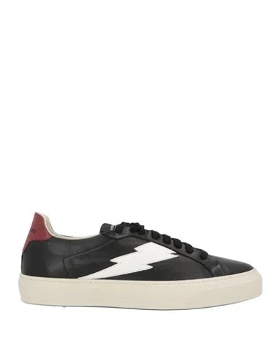 Stokton Man Sneakers Black Size 12 Leather