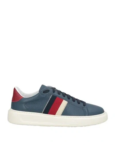 Stokton Man Sneakers Navy Size 9 Leather In Blue