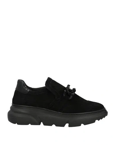 Stokton Woman Sneakers Black Size 8 Leather
