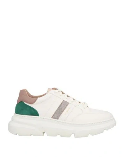 Stokton Woman Sneakers White Size 10 Leather