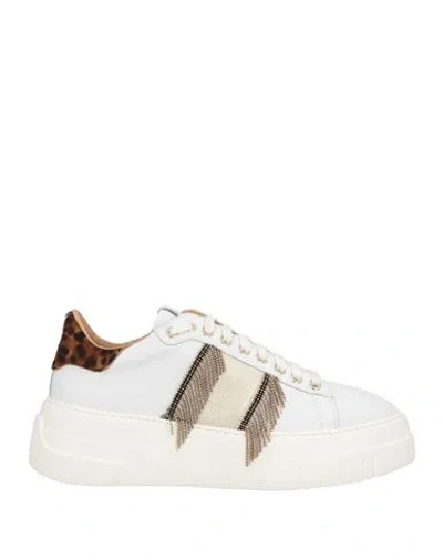 Stokton Woman Sneakers White Size 5 Leather