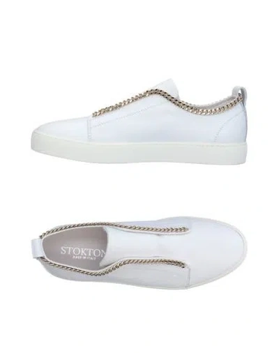 Stokton Woman Sneakers White Size 8 Calfskin