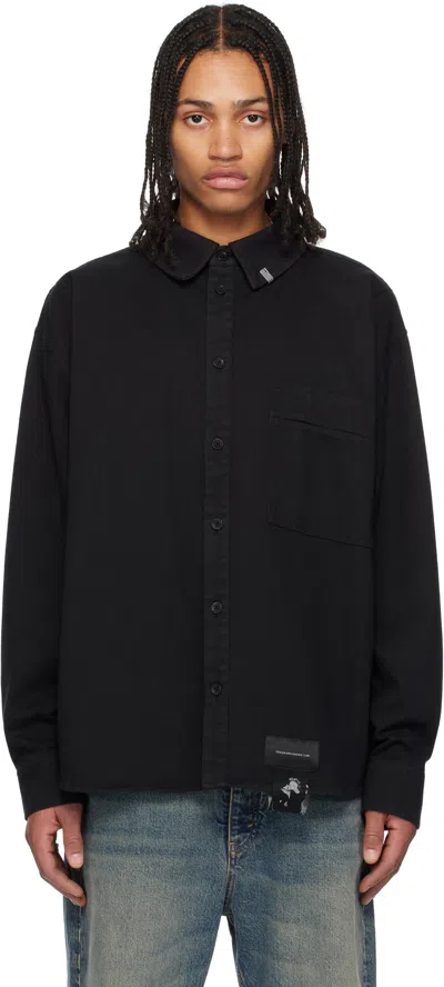 Stolen Girlfriends Club Black Steelcap Cargo Shirt In Washed Black